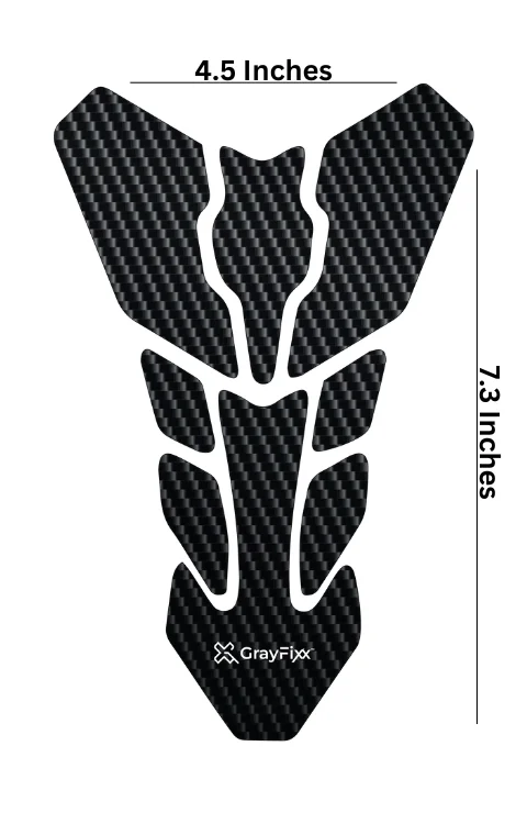 Carbon Fiber Design Tank Pad | Size 7.3 Inches, Pack Of 1